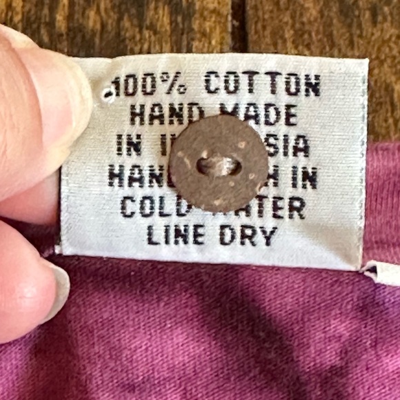 GoFish | 100% Cotton Pink Tie Dye Button Down Blouse with Eyelet, Size S - Picture 5 of 7